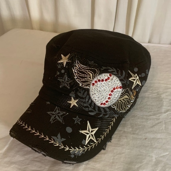 Leader Rhinestone Baseball Cap/Hat - Picture 1 of 10